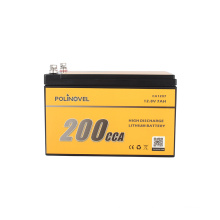 Polinovel 200CCA High Power 12V 7Ah Small Size 12 Volt Lithium Iron Phosphate Lifepo4 Electric Motorcycle Battery